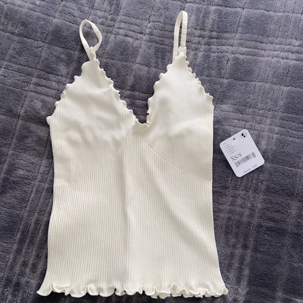 new intimately free people cream/ivory tank top